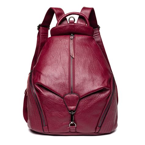 ladies leather rucksack backpack.